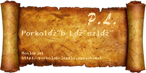 Porkoláb László névjegykártya